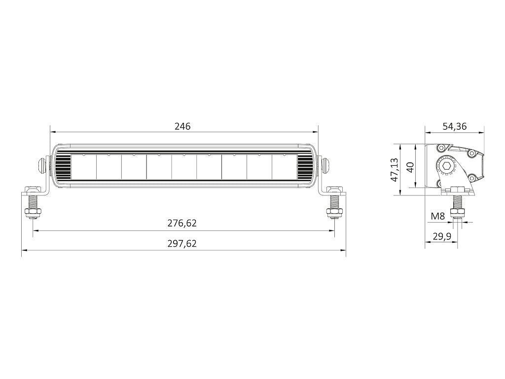 BriodLights NEX LED töötuli 246mm